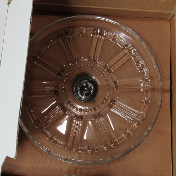 Vintage Holiday Time 7 Inch Glass Covered Candy Dish/Bowl with Lid NEW IN BOX - Picture 7 of 9